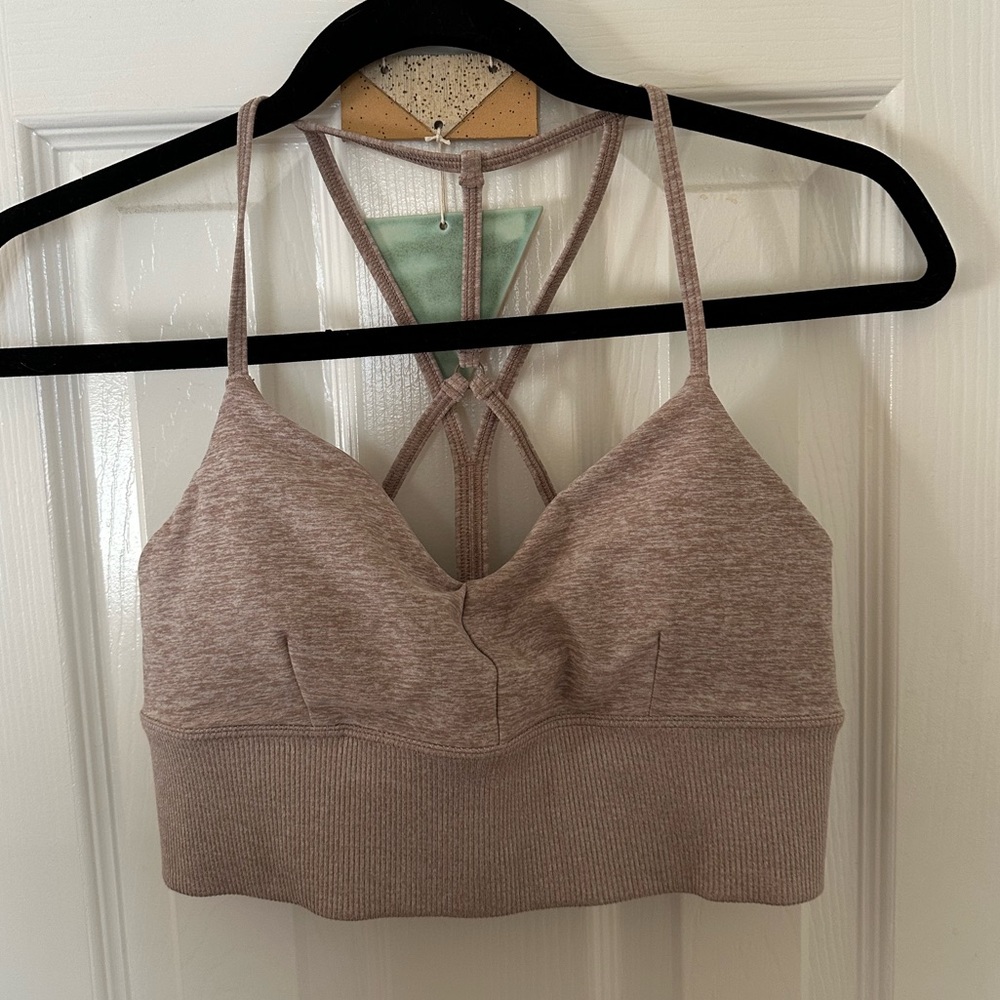 Alosoft Lavish Bra- athletic heathered pink